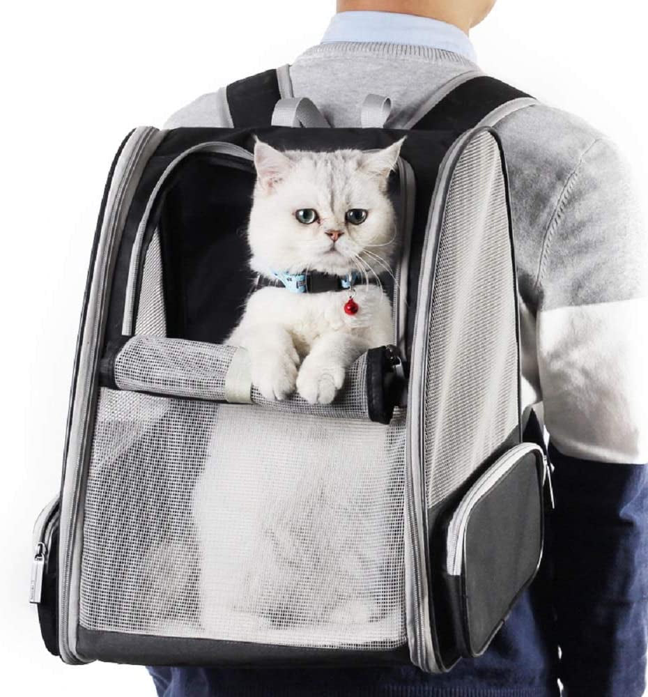 Innovative Traveler Bubble Backpack Pet Carriers for Cats and Dogs (Grey)