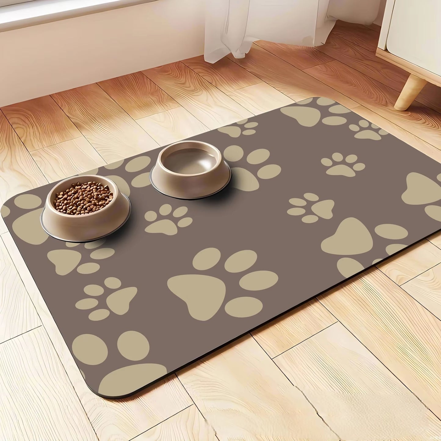 Cartoon Pet Floor Mats Diatomite Non-Slip Water Absorption Wear-Resistant Leakage Easy to Clean Dog Food Mat Cat Food Mat
