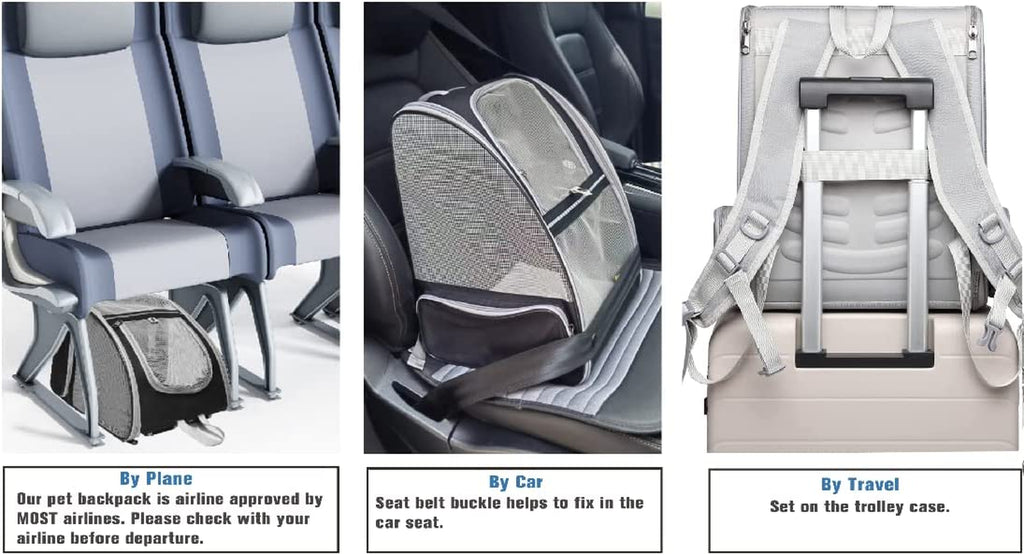 Innovative Traveler Bubble Backpack Pet Carriers for Cats and Dogs (Grey)